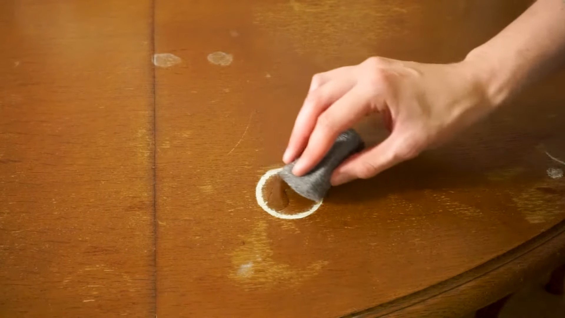 Olive Oil Water Ring Removal